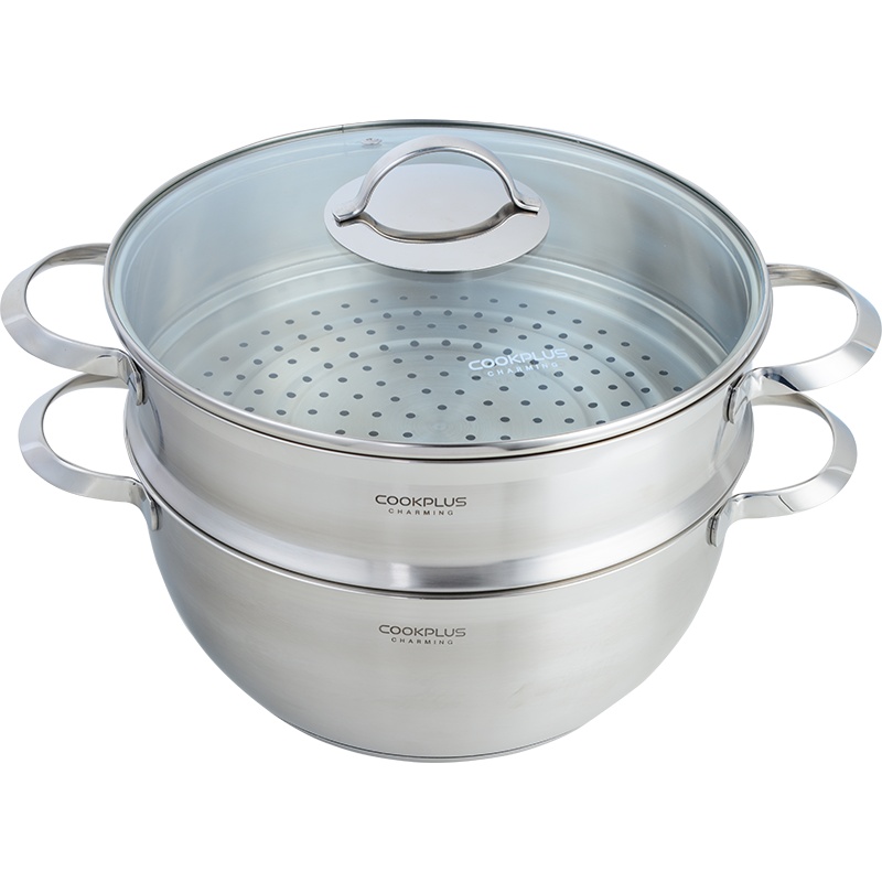 乐扣乐扣复合底蒸锅蒸笼304不锈钢三层加厚汤锅家用电磁炉通用