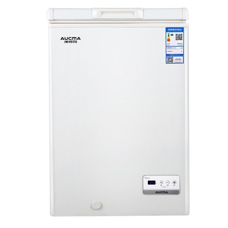 澳柯玛冰柜家用小型冷冻冷藏柜 102升卧式冷柜低温速冻柜 电脑控温 BC/BD-102DNE