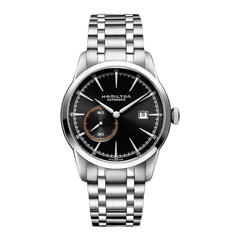 汉米尔顿(HAMILTON)瑞士手表美国经典系列铁路小秒针机械男士腕表H40515131
