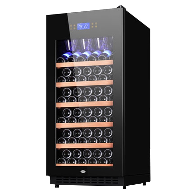 尊堡 BJ-208F冰吧恒温红酒柜压缩机冷藏收纳柜茶叶柜保鲜柜雪茄柜 黑色 托盘+层架