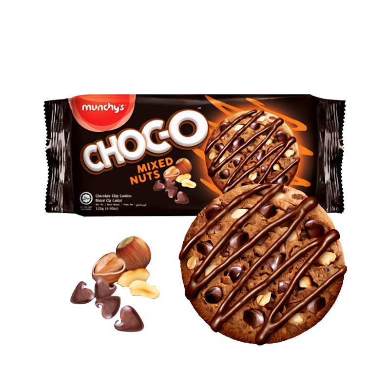 坚果巧克力豆曲奇饼干125g
