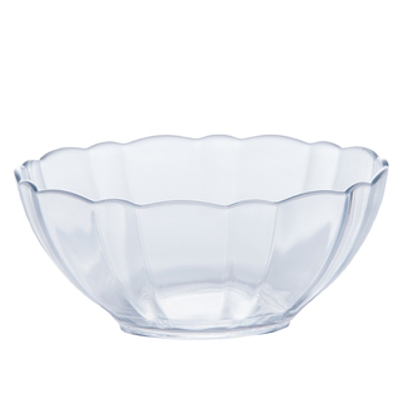 时光旧巷透明玻璃碗家用甜品水果沙拉碗大号耐热汤碗创意吃饭小餐具泡面碗 五寸