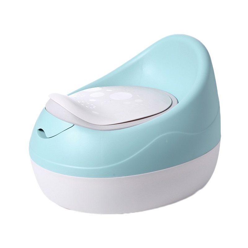 贝利亚 婴儿童坐便器女孩宝宝小马桶幼儿小孩座厕所神器男孩便盆蓝色软垫