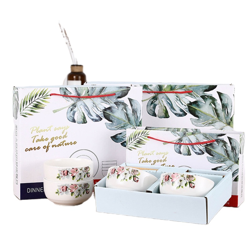 青花瓷碗筷套装两碗两筷餐具套装