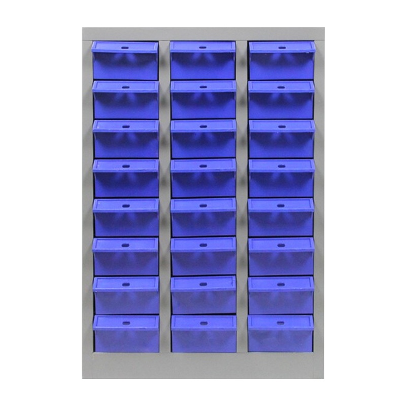 震海 24抽零件柜蓝色中号抽屉五金配件收纳柜零配件收纳柜螺丝元件盒样品物料柜零件柜