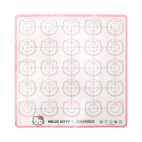 学厨 27*27cm马卡龙硅胶垫 HELLO KITTY 烘焙工具 防滑案板硅胶面板擀面垫 揉面垫 和面垫 KT7053