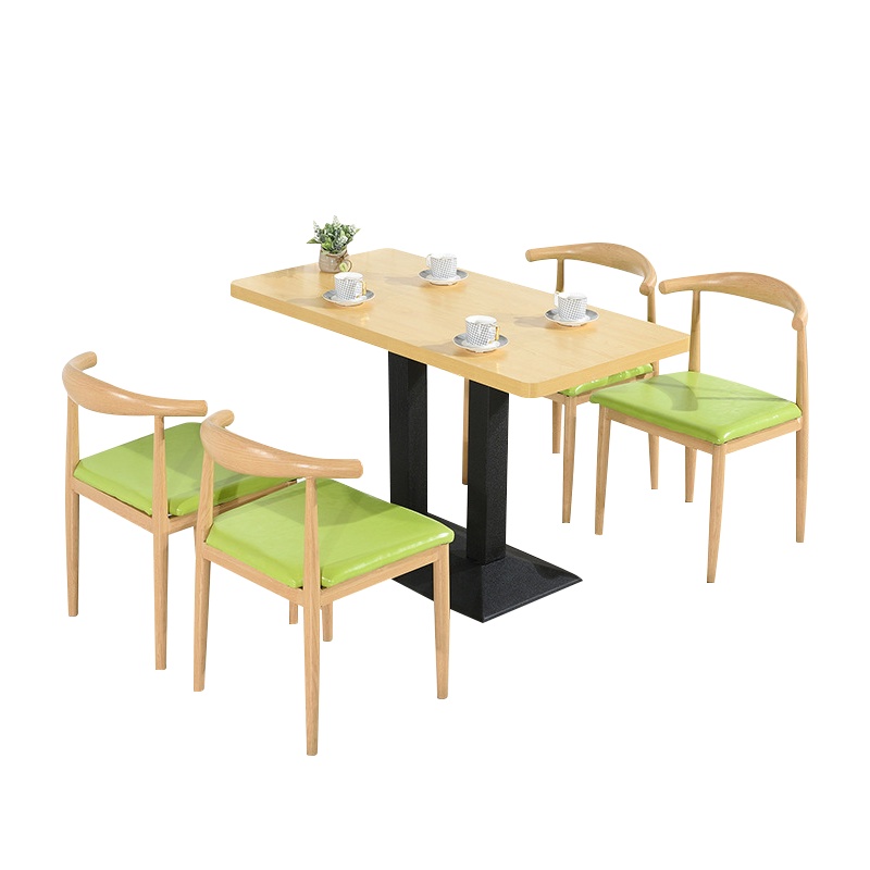 梦商 牛角椅餐桌椅组合 1套