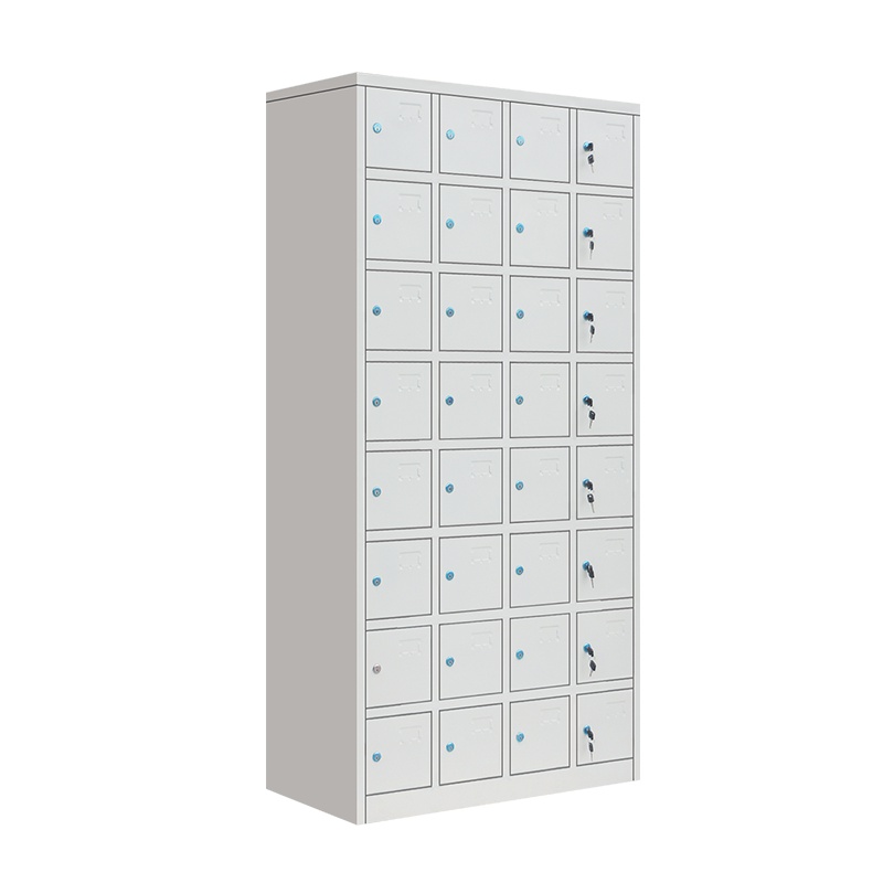 【红心家居】工厂员工餐厅碗柜车间鞋柜32门铁皮更衣柜储物存包寄存箱柜