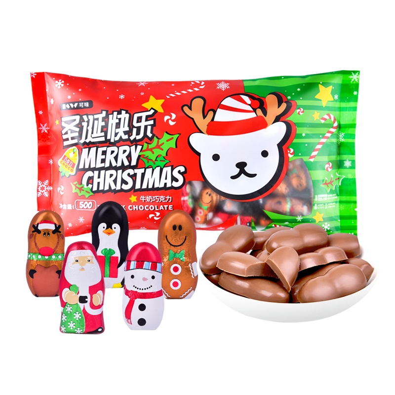 500克6.5克(姜包人、鹿仔、企鹅、圣诞老人、雪人)混装散装胶袋