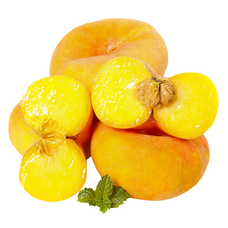 [五个农民]正宗蒙阴黄金蟠桃净重4斤装脆甜桃子应季新鲜水果