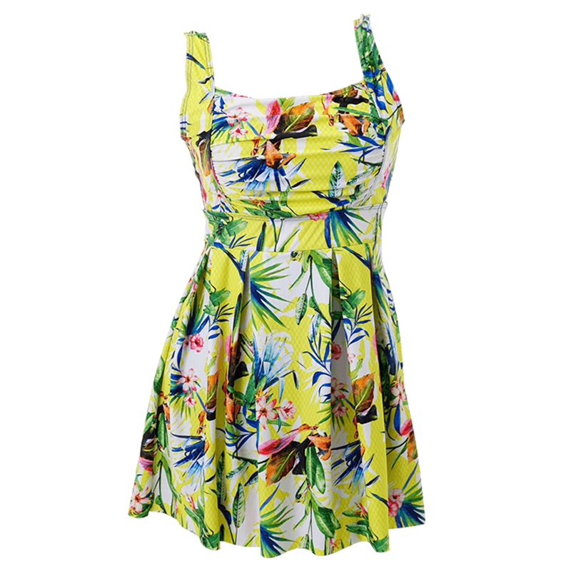 TNTN夏季新品韩版小胸聚拢女士学生海岛露背保守潜水温泉裙式显瘦遮肚沙滩游泳装性感运动连体衣