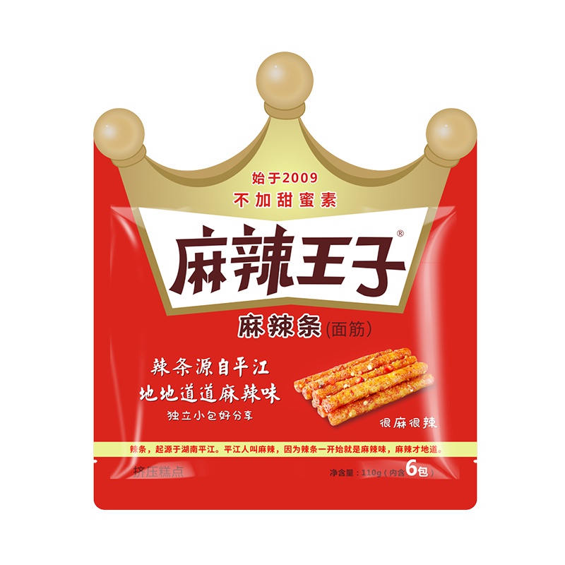 麻辣王子 办公室休闲零食小吃特产80怀旧儿时平江辣条 红色款6大包(36小包)