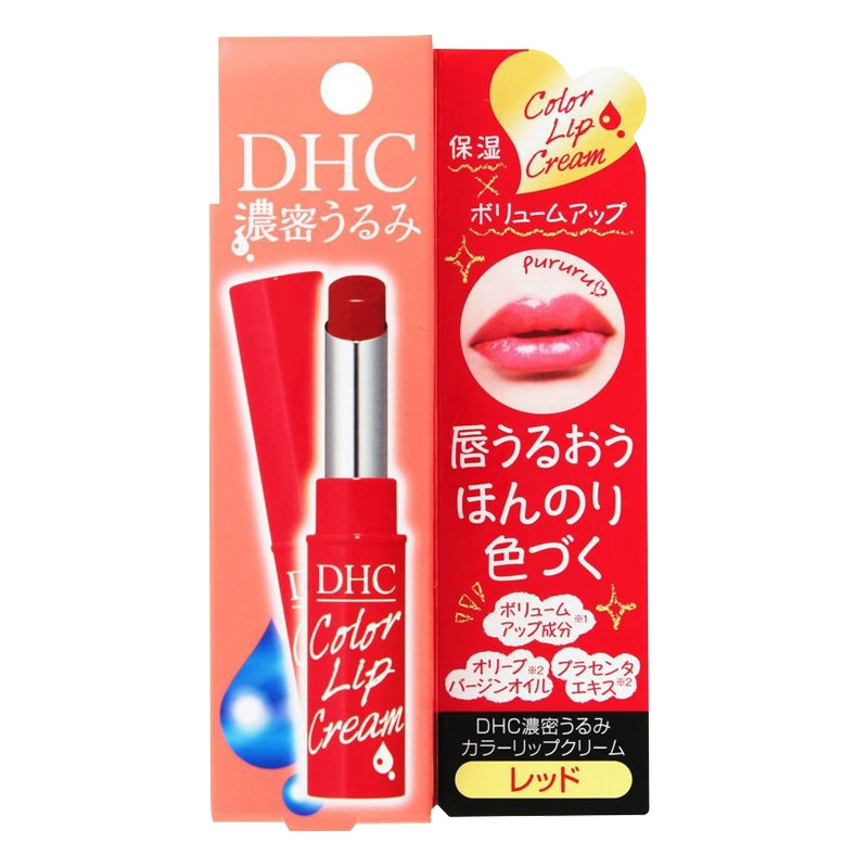 DHC淡彩有色 天然橄欖潤唇膏1.5g (紅色)