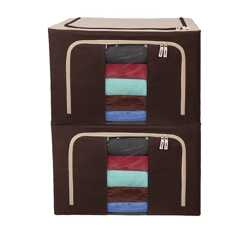 绿之源 新款牛津布收纳箱可折叠大号衣物整理箱88升*2