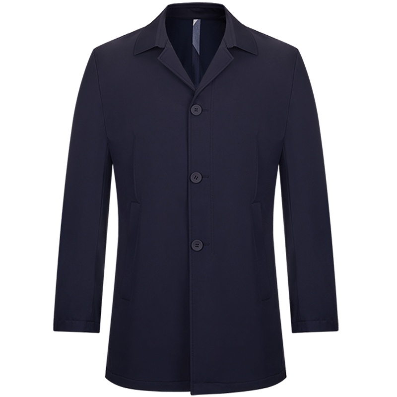 依文男款外套2019春款翻领休闲夹克长款潮