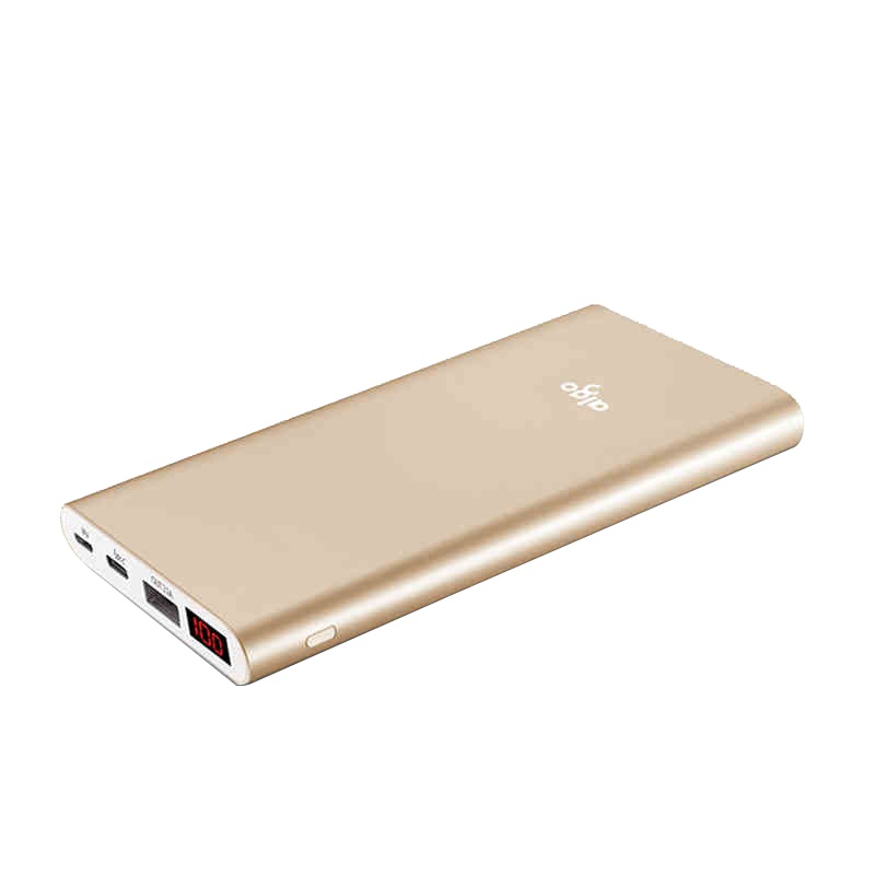 爱国者（aigo） N1充电宝10000毫安超薄便携Type-C移动电源迷你小巧可爱手机通用可定制礼品刻LOGO 金色