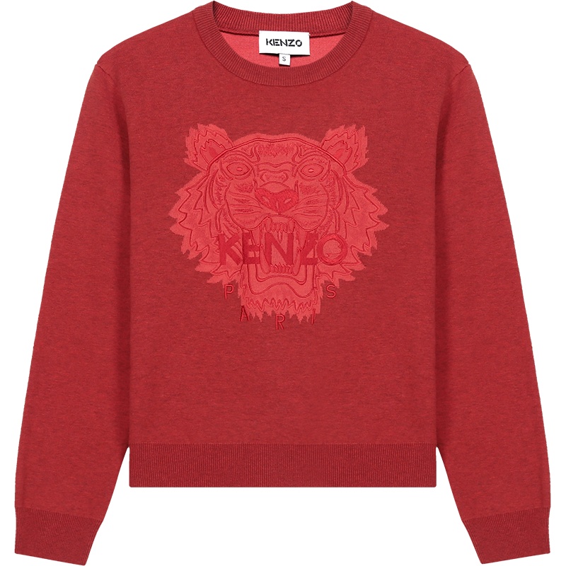 KENZO 高田贤三 女士 棉/混纺圆领长袖针织衫 FB5 2PU584 3XA