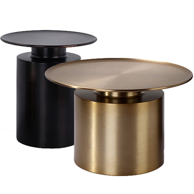 京洛设计师茶几北欧简约现代家用客厅圆形金属沙发边角几组合