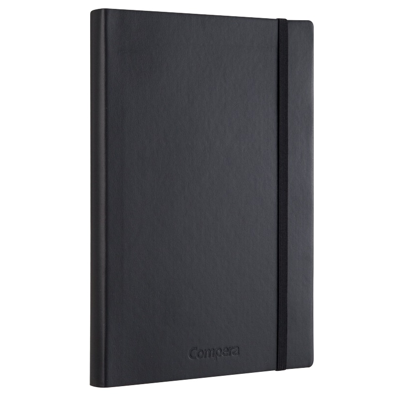 齐心 C8001 Compera 皮面笔记本记事本 B5 154张 黑*1