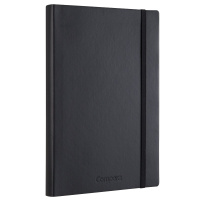 齐心 C8001 Compera 皮面笔记本记事本 B5 154张 黑*1