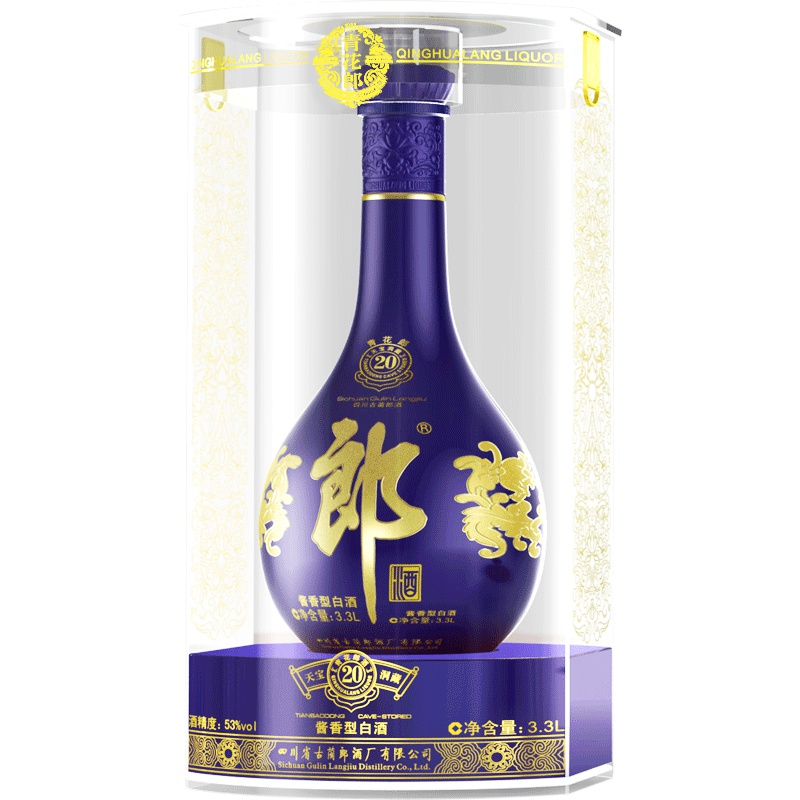 预售 郎酒 青花郎 3.3L大瓶 陈酿 53度 酱香型白酒 奢华酱香
