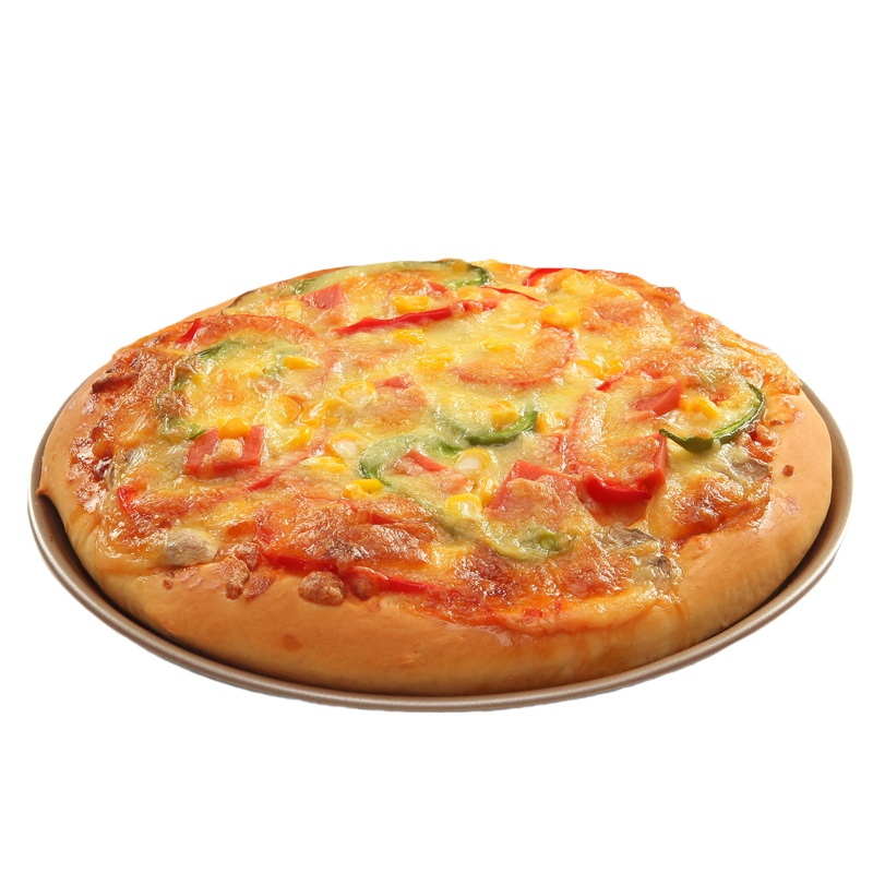 学厨 CHEFMADE 烘焙模具 金色9寸不粘披萨浅款盘披萨圆形烤盘 厨房工具WK9043