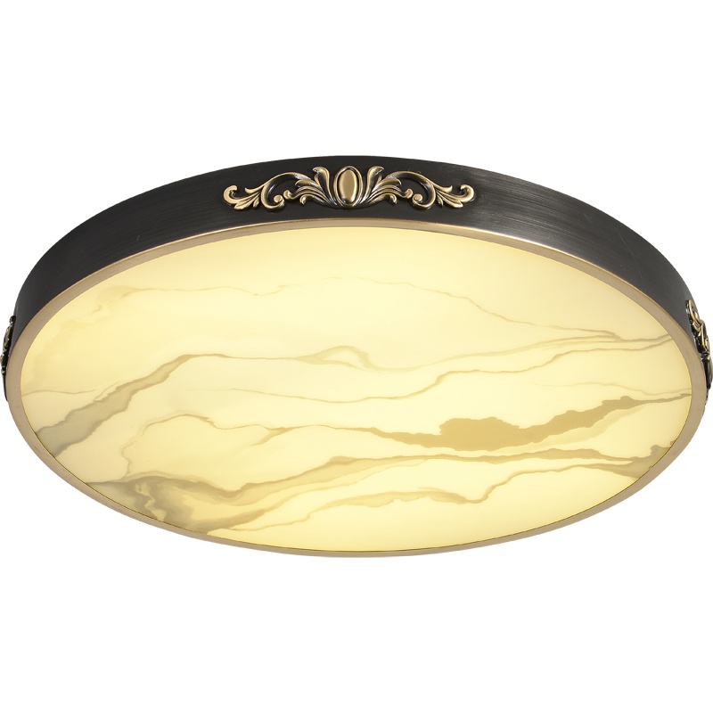 觅物 新中式吸顶灯简约现代客厅灯三色LED珐琅彩大气卧室灯LED餐厅灯大气禅意吸顶灯