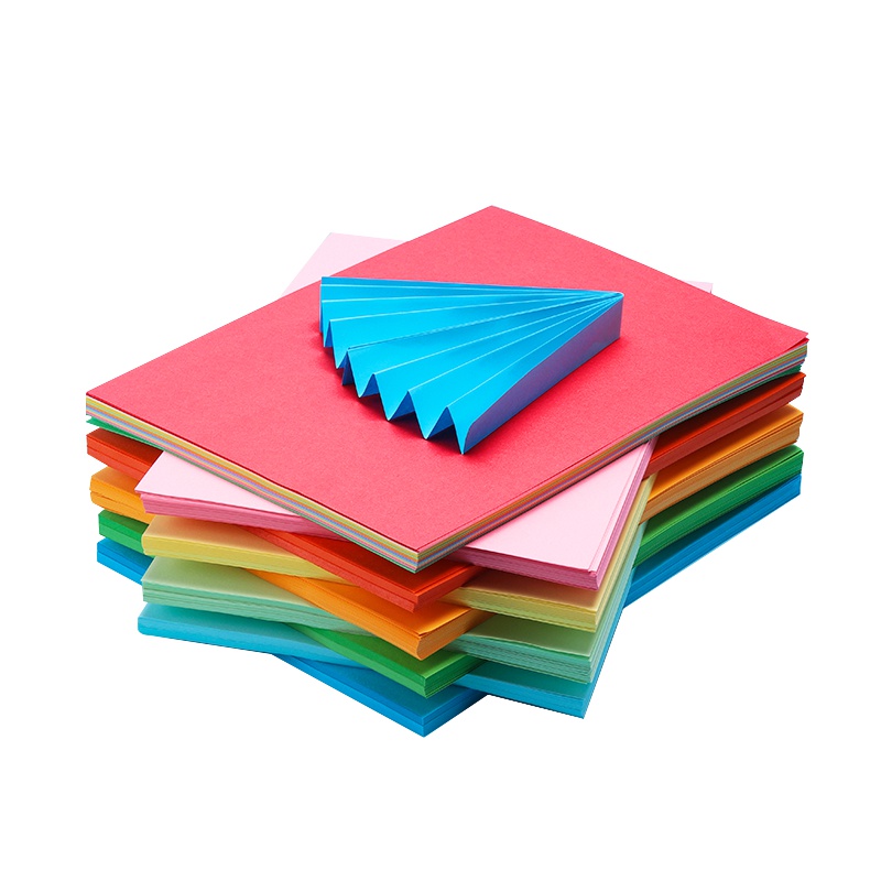 玛丽A4纸彩色打印复印纸彩纸办公用纸学生70-110g多色混色装手工折纸整箱批发一包a4纸草稿纸80-100张/包