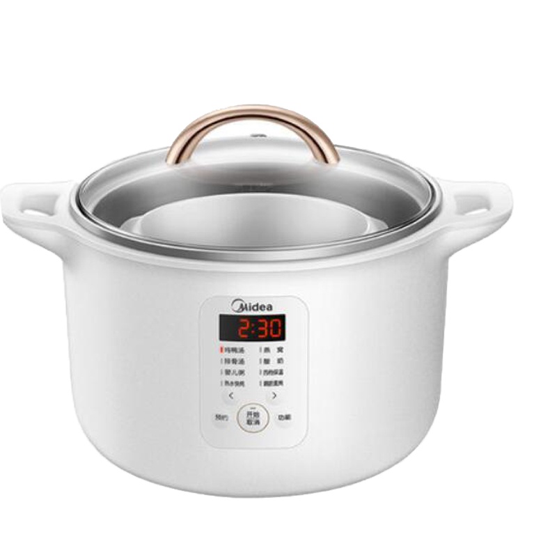 美的(Midea) 电炖锅 MD-DZ16P101 一锅三胆 家用智能预约保温多功能煲汤炖肉锅 陶瓷隔水炖燕窝电炖盅