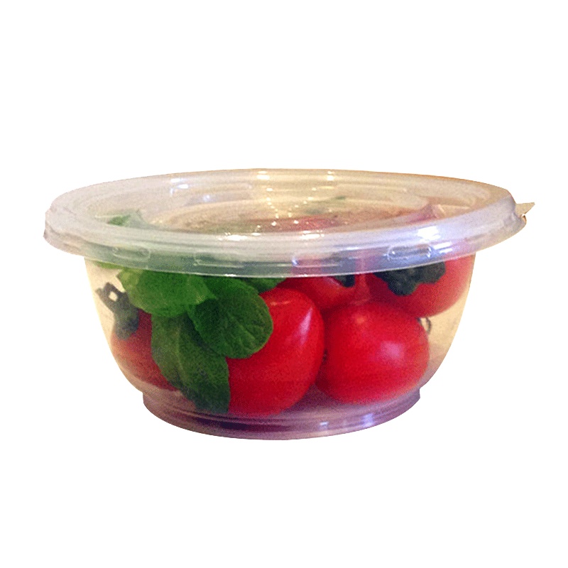 [塑料碗 600套环保碗+盖 580ml]一次性塑料碗筷勺子打包袋圆形刨冰凉冰粉碗打包透明饭盒带盖