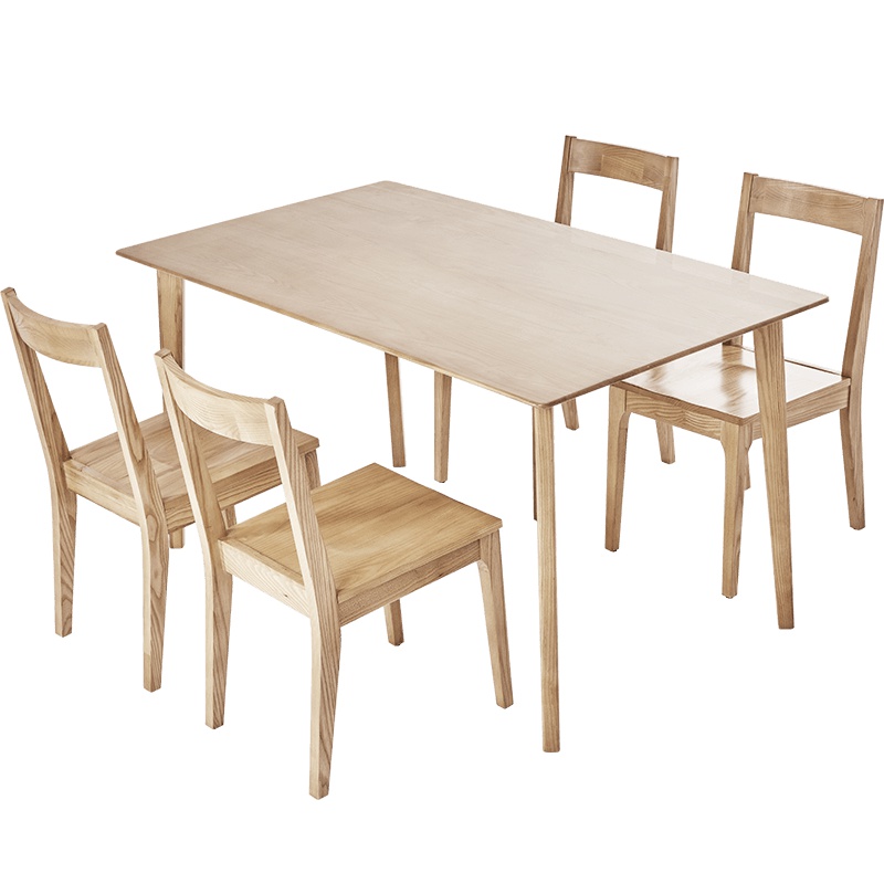 小米生态链企业8H简约全实木餐桌椅北美进口白蜡木长凳餐厅饭桌小户型组合家具