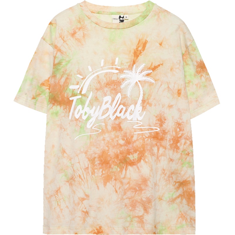 a02新款2020时尚个性渐变印花宽松短袖T恤女夏DTV2D0831KT