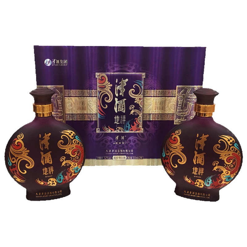 津酒52°地祥500mL*2瓶 礼盒装 北派绵雅浓香型白酒