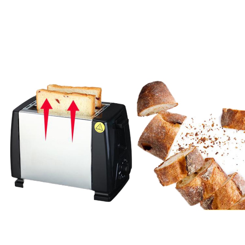 多士炉烤面包机全自动不锈钢内胆多功能烤面包机纳丽雅家用点心吐司机 白色030送面包夹+防尘盖