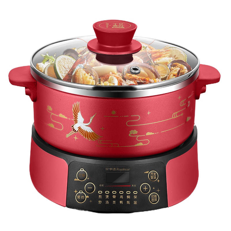 荣事达(Royalstar)RHG-S30FG微电脑电火锅多用途锅分体式家用电热锅电炒锅大容量不粘可煎烤电火锅新国货