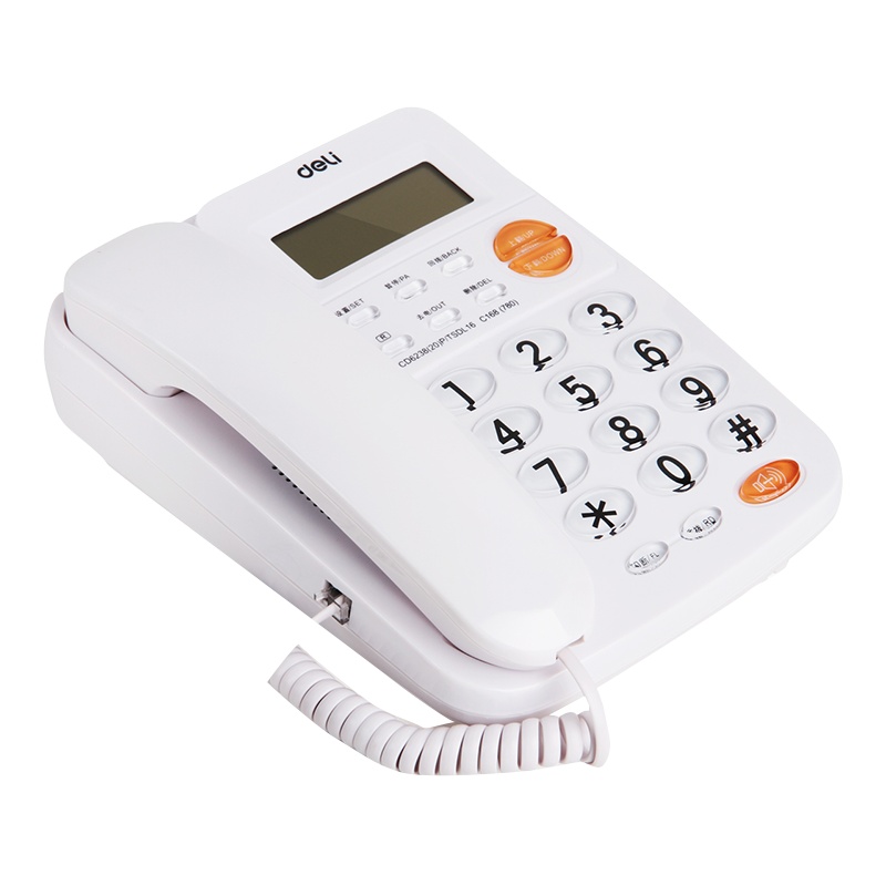 得力780电话机 家用商用座机 有线电话机 来电显示 免提拨号 带长途锁