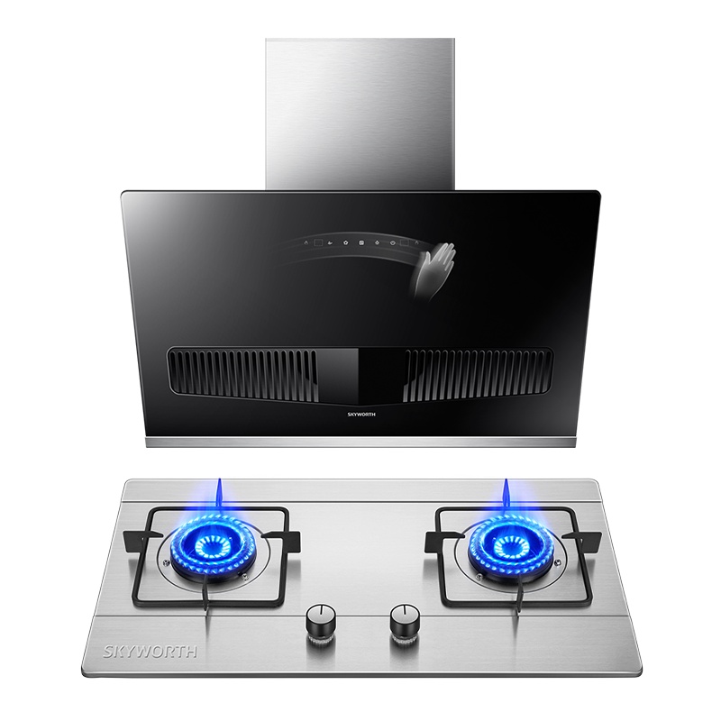 创维(SKYWORTH)油烟机灶具套装 侧吸式抽油烟机灶具套装 烟灶套装Y3B+Z31天然气