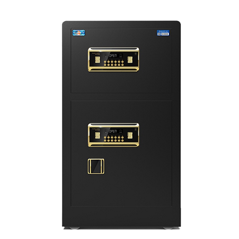 虎牌 双门保险柜80CM 电子密码保险箱 80*41*44 尊贵黑