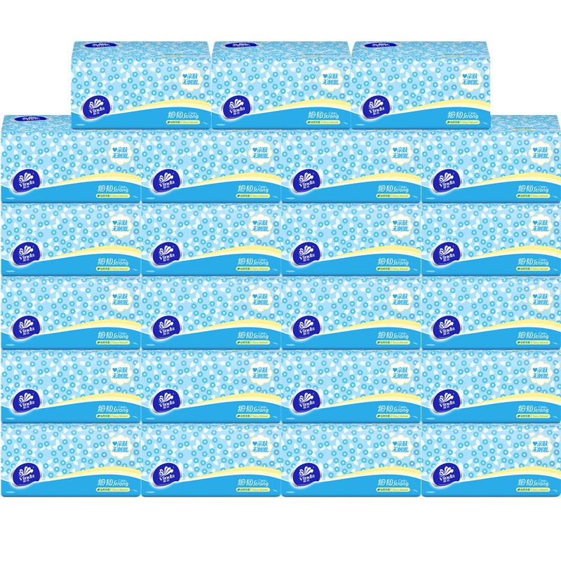 维达抽纸婴儿专用抽纸3层100抽纸巾宝宝纸巾家用面巾纸家庭实惠装餐巾纸整箱24包
