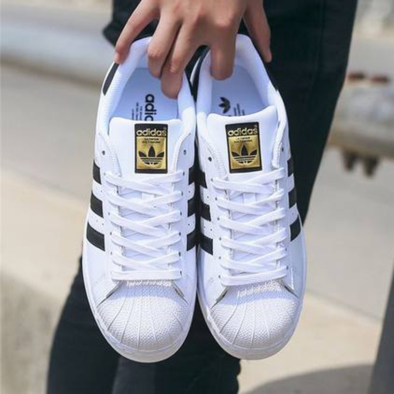 正品阿迪达斯三叶男鞋女鞋金标贝壳头小白鞋低帮休闲鞋板鞋