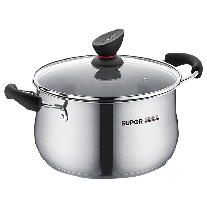 苏泊尔(SUPOR)ST20Z1精致304不锈钢汤锅20cm 电磁炉燃气灶通用