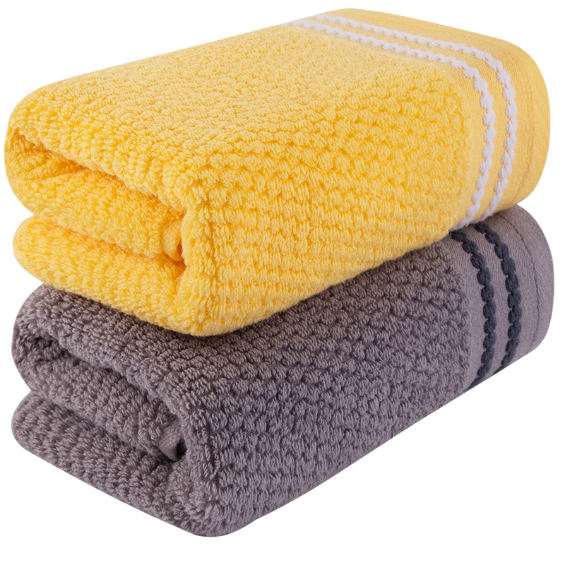 三利 纯棉A类毛巾2条装 34×72cm 高毛圈洁面巾 柔软舒适强吸水洁情侣毛巾 100g/条