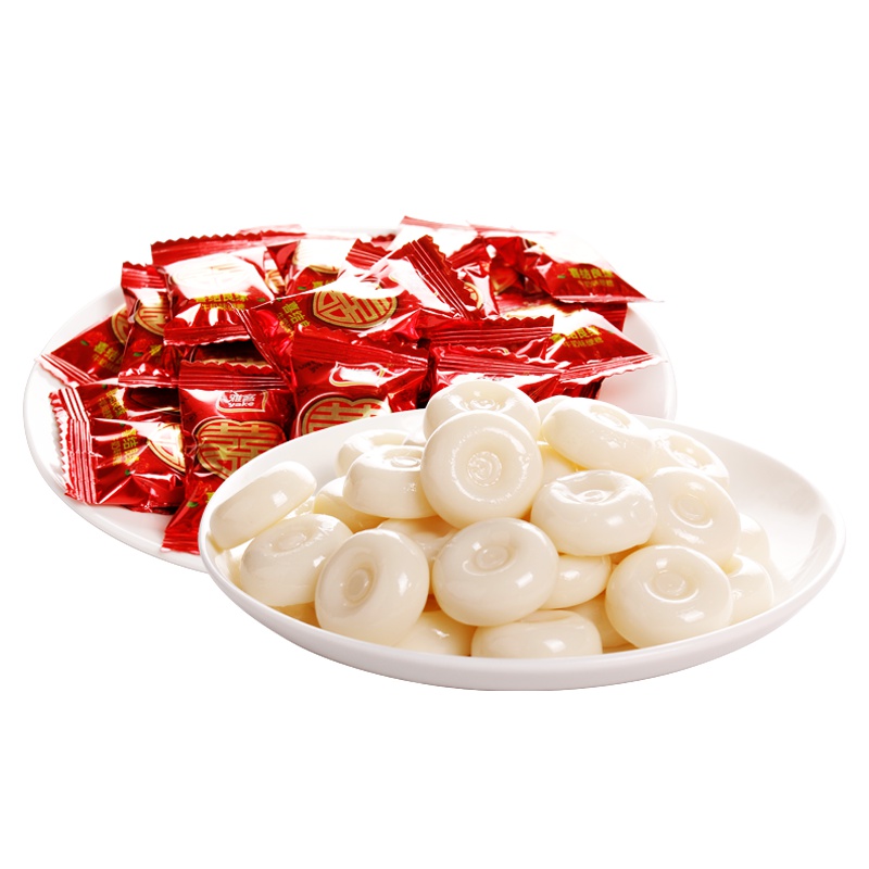 【99减40】雅客喜结良缘牛奶味糖硬糖散装500g结婚喜糖糖果