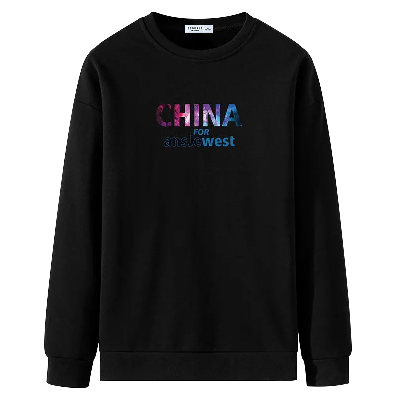 DEBRAND卫衣男2022新款春季韩版圆领长袖t恤潮流ins宽松百搭上衣