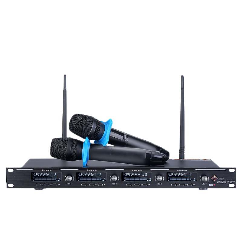 Yacare/雅桥 U-1066专业k歌麦克风无线家用唱歌U段KTV一拖四话筒专业卡拉OK