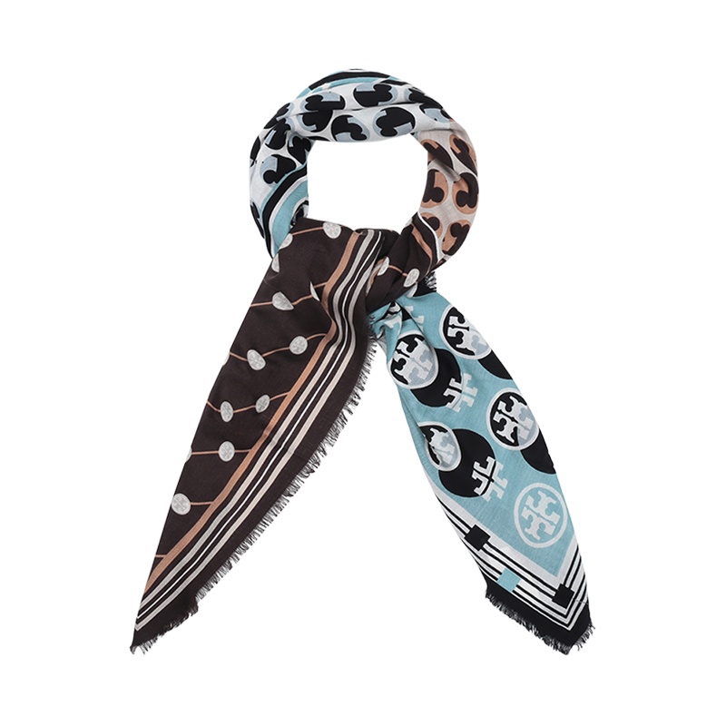 TORY BURCH 托里·伯奇 奢侈品 TB围巾 女士 羊毛围巾方巾 77328