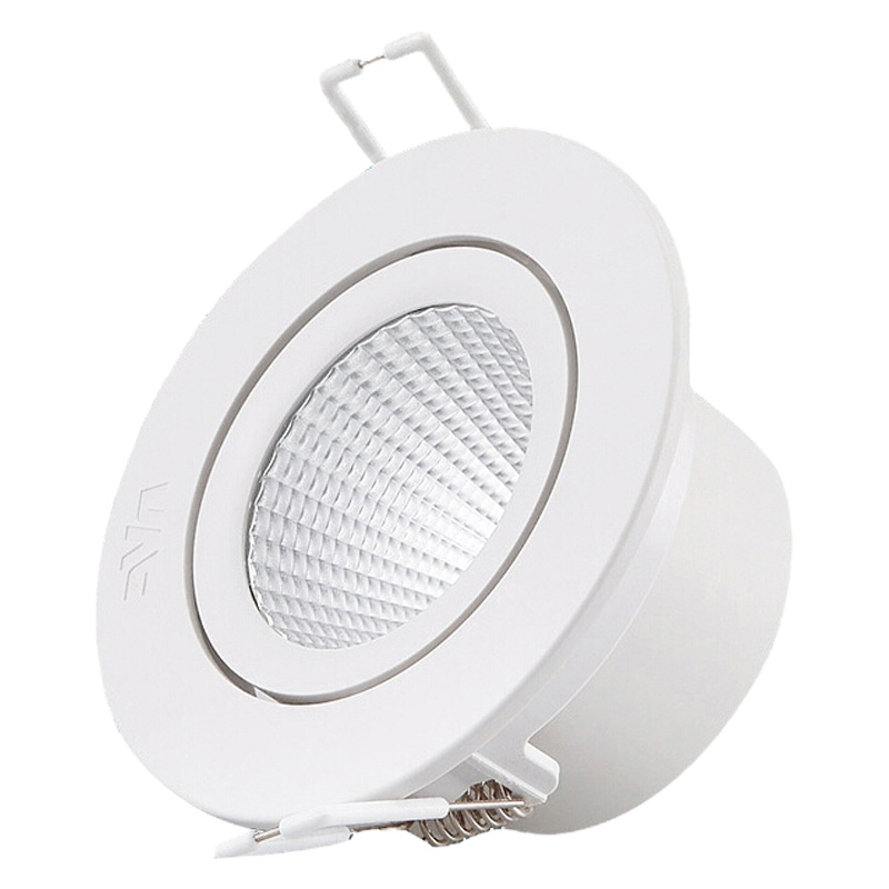 雷士照明（NVC）led射灯筒灯天花灯 COB光源客厅卧室背景墙射灯 白色可调角度 9W暖白光 开孔95-100mm