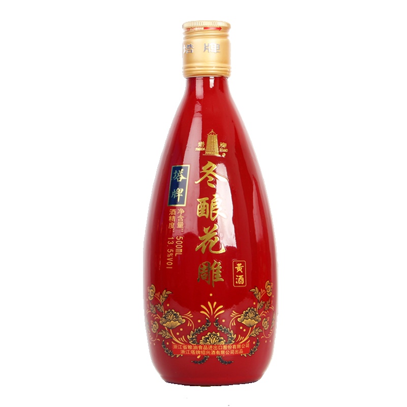 塔牌冬酿花雕 13.5度 500ml 瓶装 半干型 手工酿造黄酒