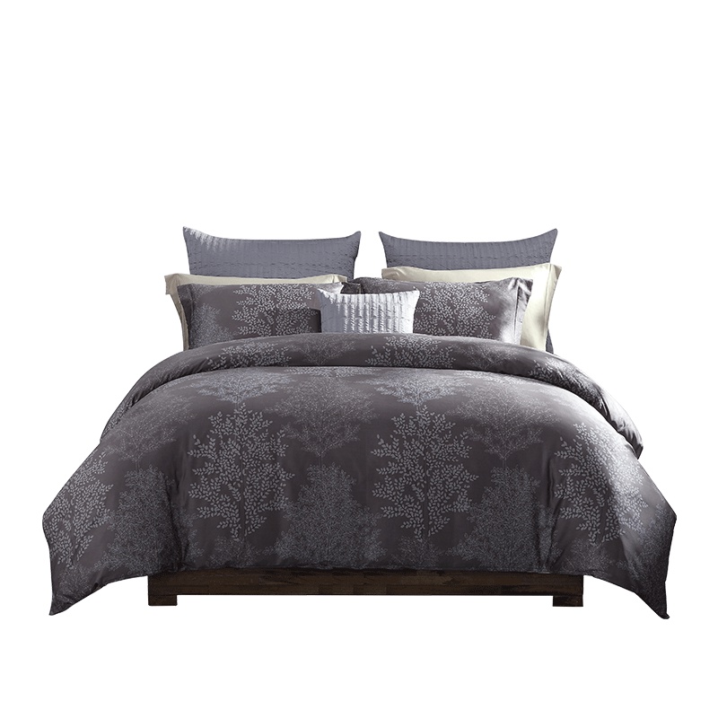 梦洁美颂 梦洁(MENDALE)家纺 100支长绒棉四件套全棉美式床上用品纯棉亲肤透气叶影相随