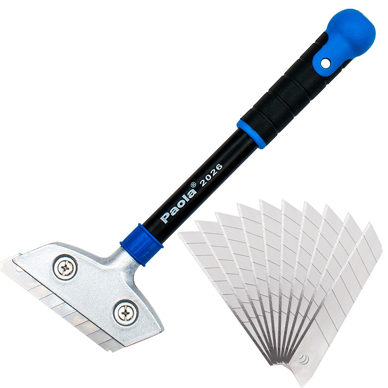 保拉(Paola) 重型铝合金铲刀清洁刮污刀玻璃瓷砖刮刀铲刀套装（送10把刀片）